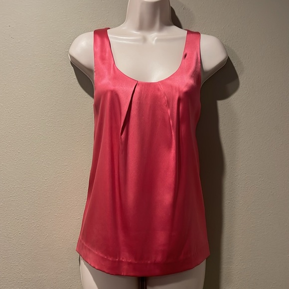Theory silk sleeveless top in watermelon, small petite - Picture 1 of 6